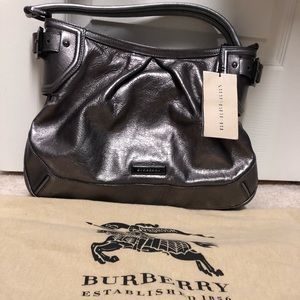 Burberry Beautiful Metal Gray Shoulder Bag